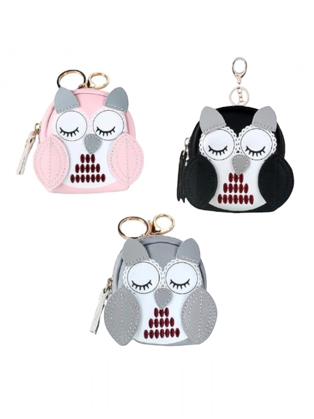 Owl Mini Backpack Bag Charm Keychain